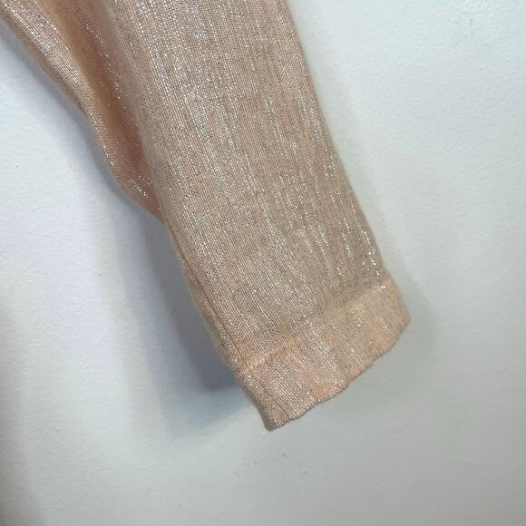 Amadi Kaye Linen Blend Metallic Oversized Unstructured Blazer Jacket Anthro XS - Picture 6 of 15